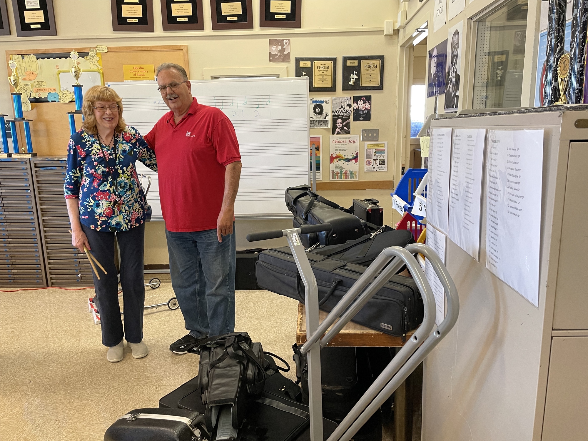 Music Director Tyra Cable with Joe LoParo from Post 647