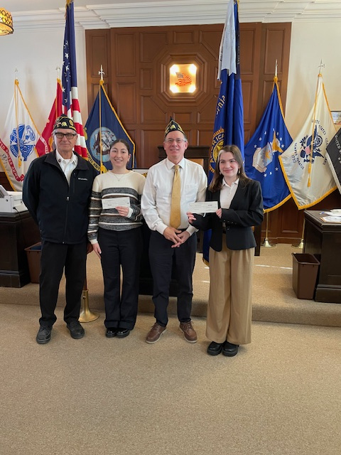Post 647 Cdr. Kurt Winkowski and 2025 U.S. Constitution Oratorical District contestant winner, Sylvie Karlstrand
